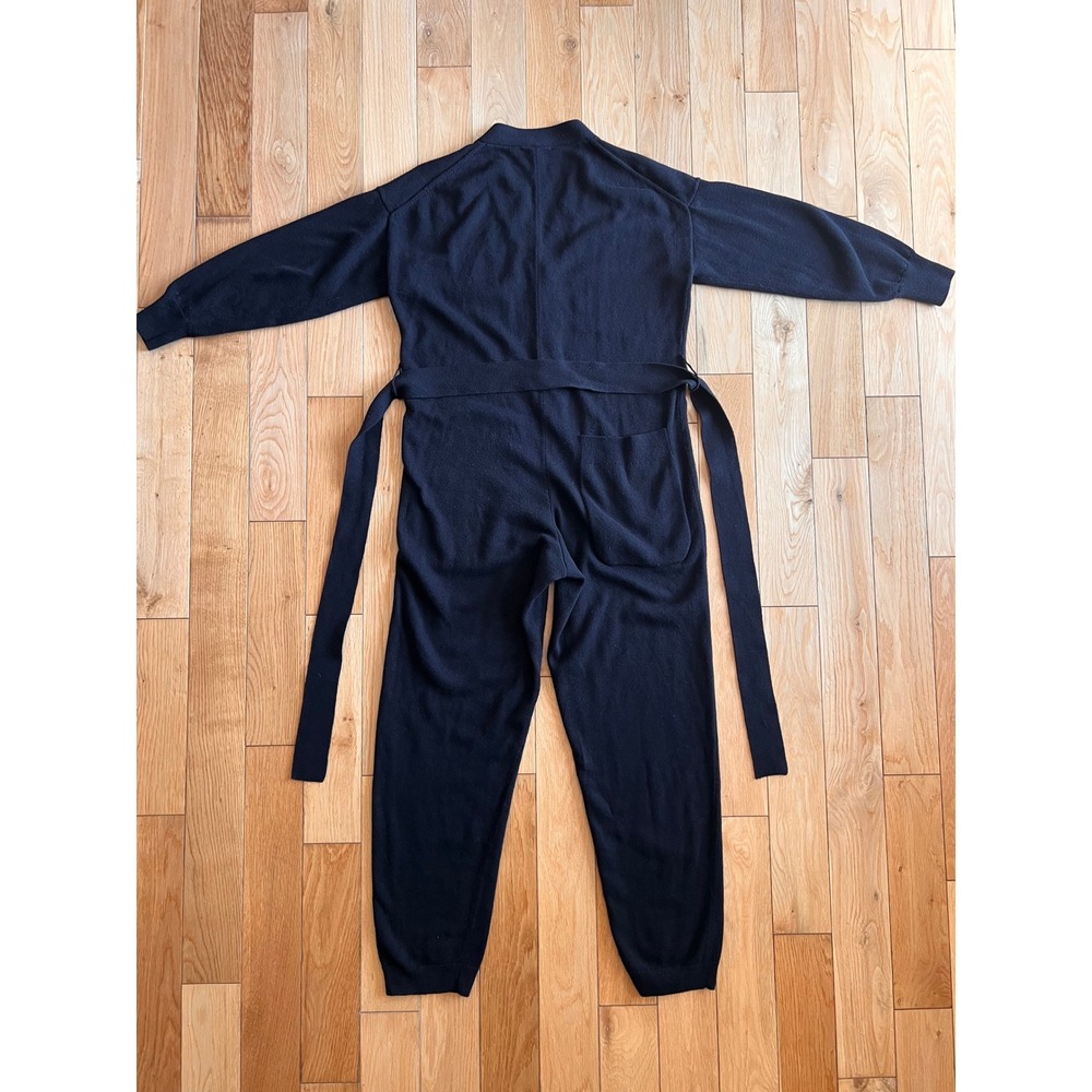 Alex Mill Sweater Jumpsuit Black Wool Cotton Belted Long Sleeve Womens Small - Picture 8 of 8